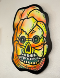 (Walker Mettling) Yellow Skull Wood Cut-out