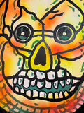 (Walker Mettling) Yellow Skull Wood Cut-out