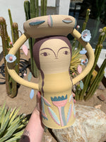 (Heidi Anderson) Yellow Flower Lady Vase
