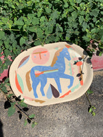 (Heidi Anderson) Blue Horse Platter
