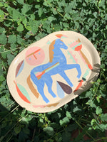 (Heidi Anderson) Blue Horse Platter