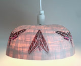 (Ariane Vielmetter) Lampshade with White Lined Sphinx Moths
