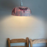 (Ariane Vielmetter) Lampshade with White Lined Sphinx Moths