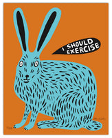 (Martha Rich) I Should exercise Rabbit print