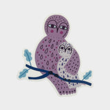 Purple Mom Owl Sticker