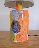 (Lili Todd) Owl and Rattlesnake Lamp