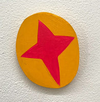 Martha Rich - yellow button (pink star)