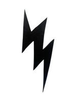 Martha Rich - Large Black Lightning bolt