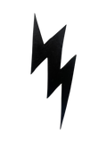 Martha Rich - Large Black Lightning bolt