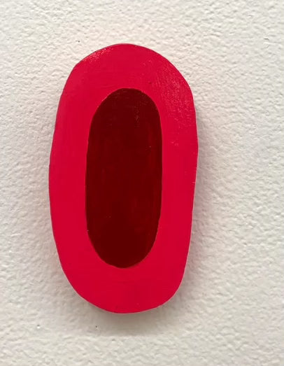 Martha Rich - pink button oval