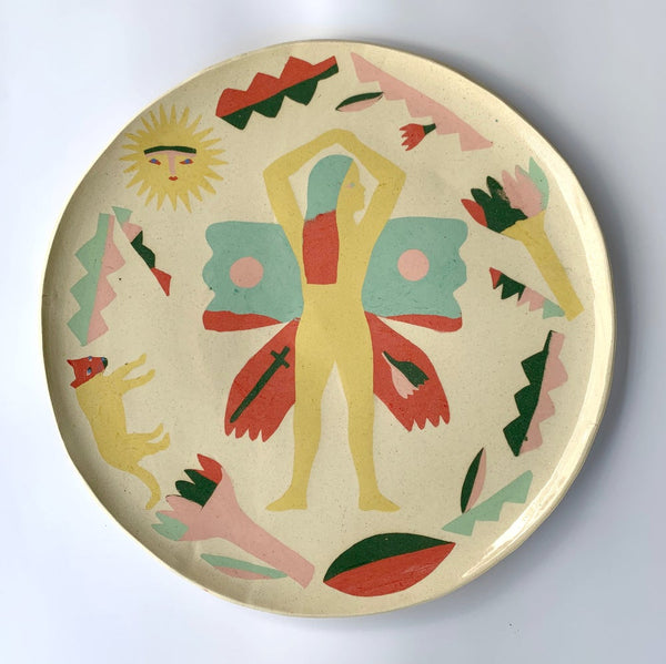 (Heidi Anderson) Butterfly Lady Plate