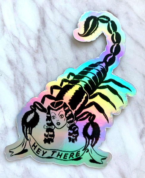 (Ryan Heshka) HeyThere Scorpion Sticker