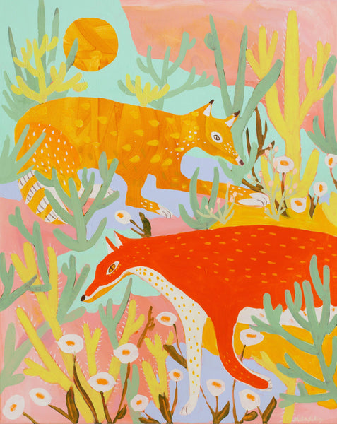 (Melissa Lakey) They Loved To Sit Among The Flowers Print